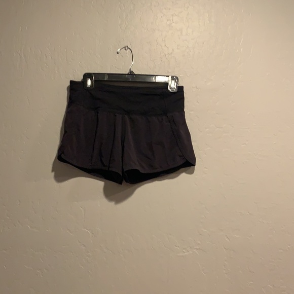 Black Speed Up High Rise Lined Shorts 4” - Picture 2 of 3